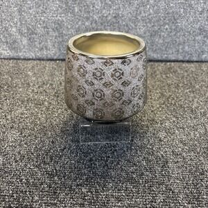 Design Pac~Candle Holder/Planter/Pen Holder Silver Tone Multi~Use 4.5" H 5"W